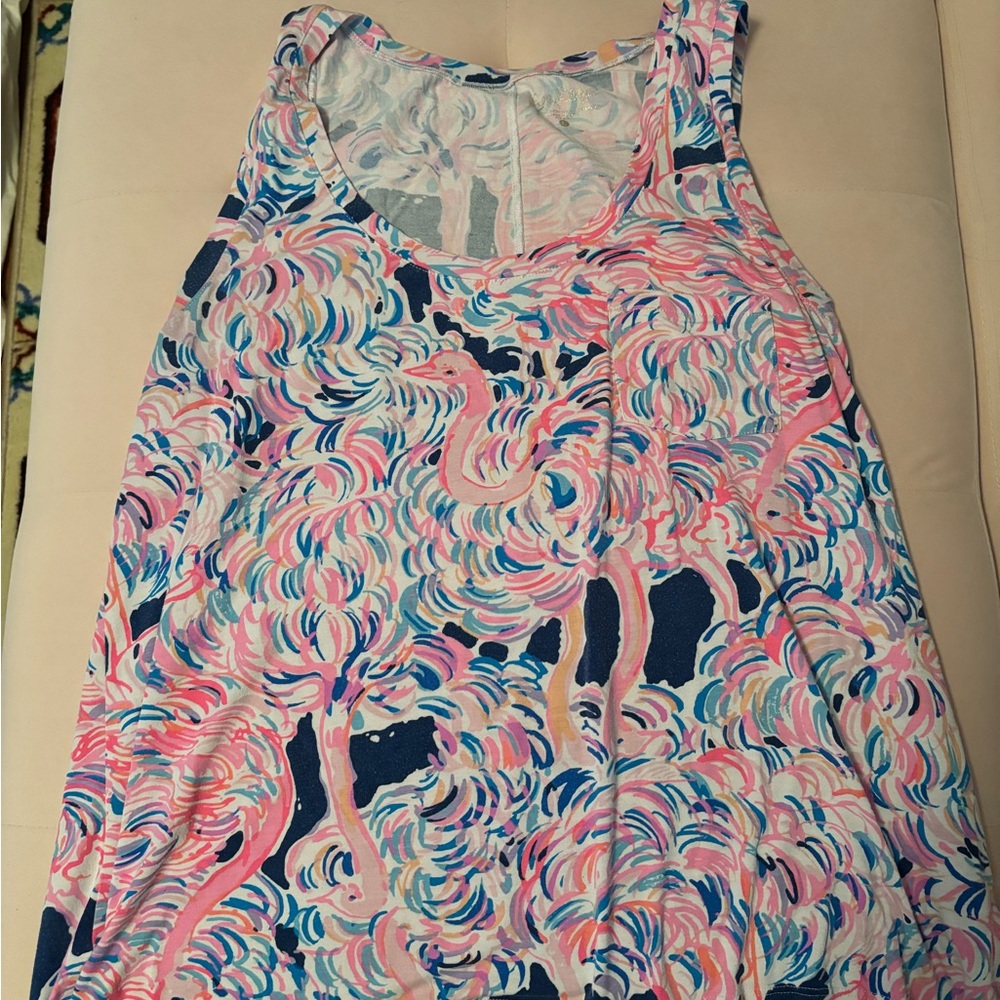 Lilly Pulitzer ostrich tank size Large